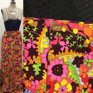 Vintage psychedelic maxi skirt